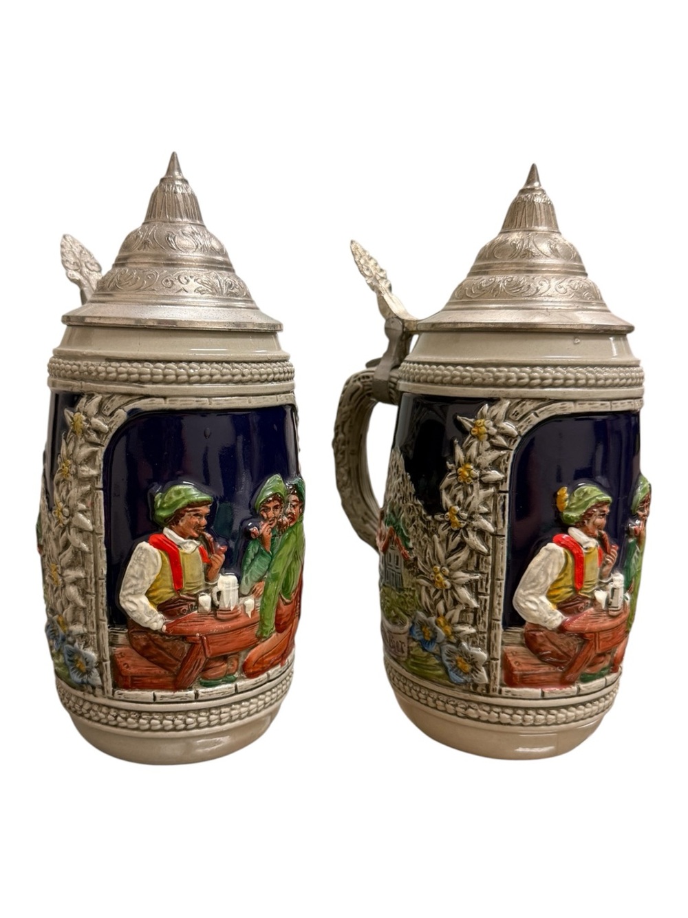Matching Pair German Beer Steins